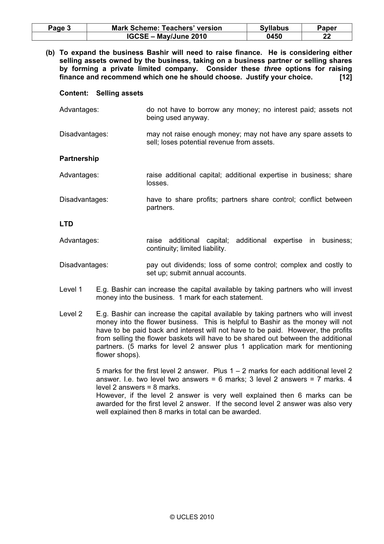 Mark scheme, page 3 of 12