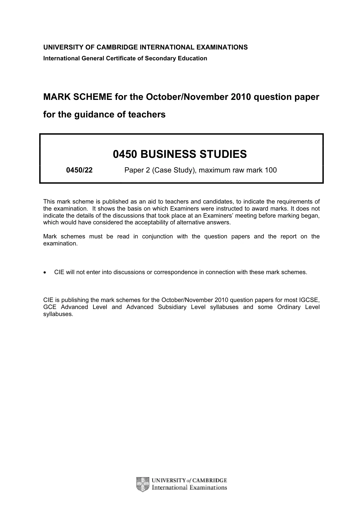 Mark scheme, page 1 of 9