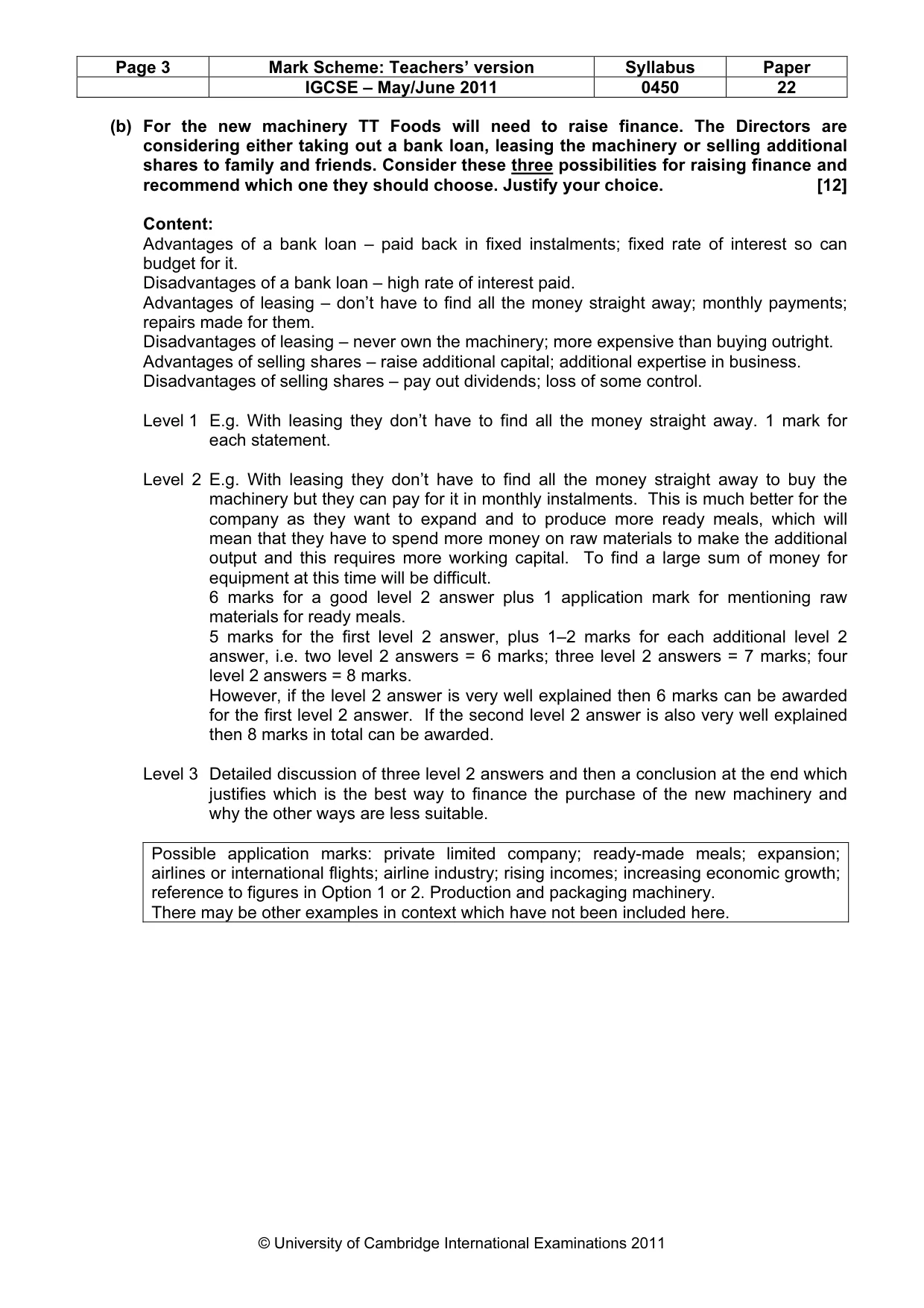 Mark scheme, page 3 of 11