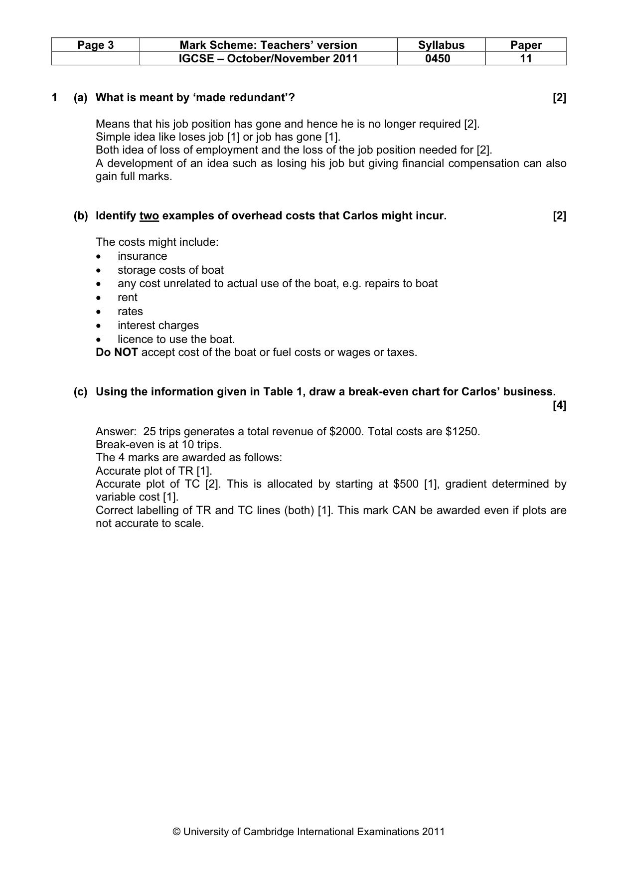 Mark scheme, page 3 of 10