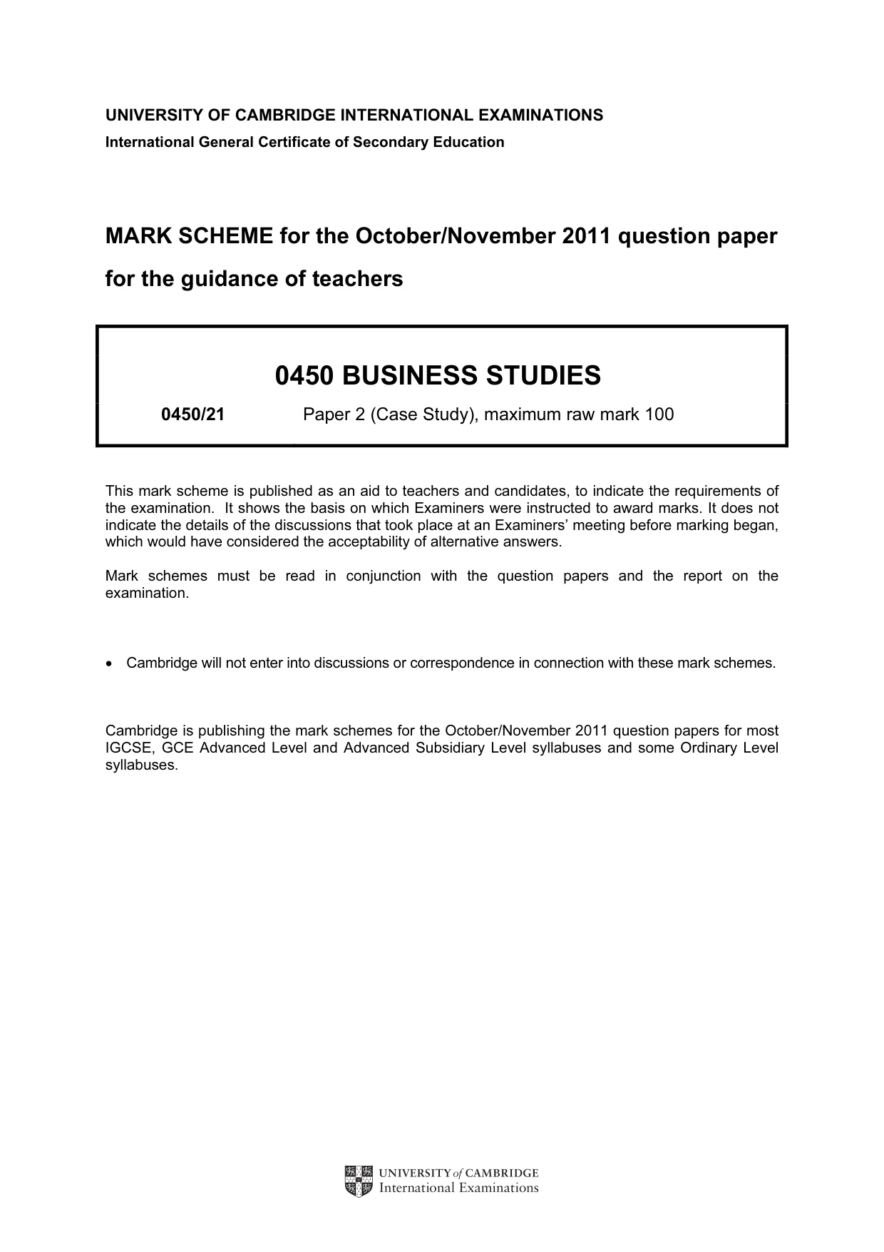 Mark scheme, page 1 of 12