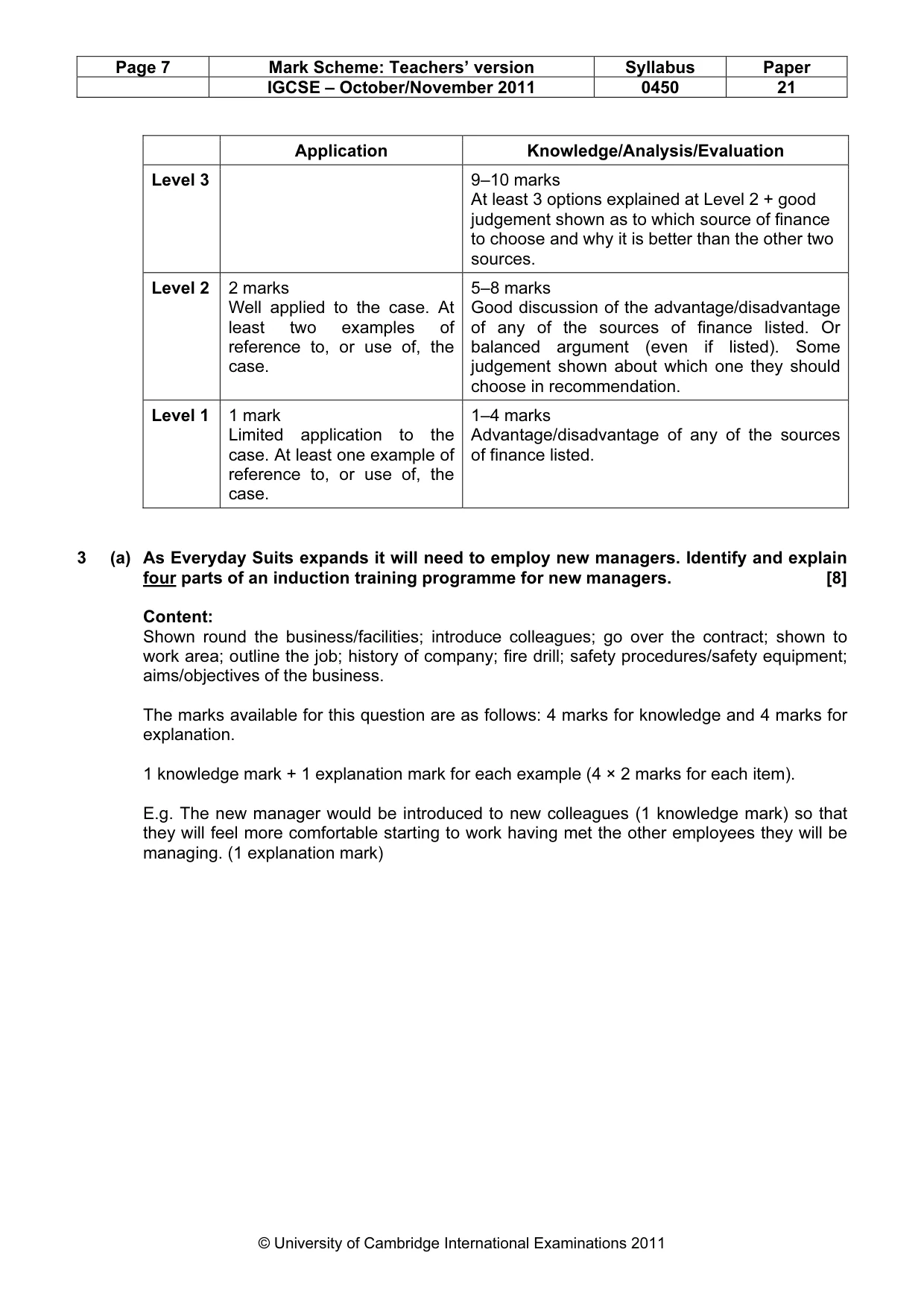 Mark scheme, page 7 of 12