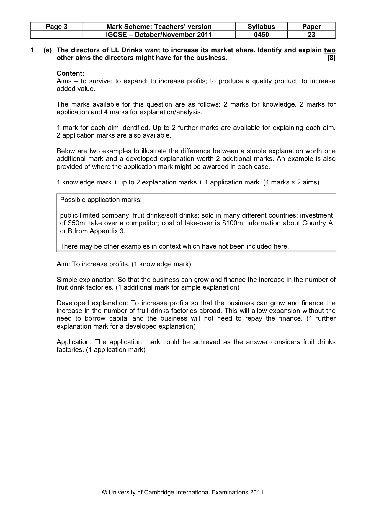 Mark scheme, page 3 of 13