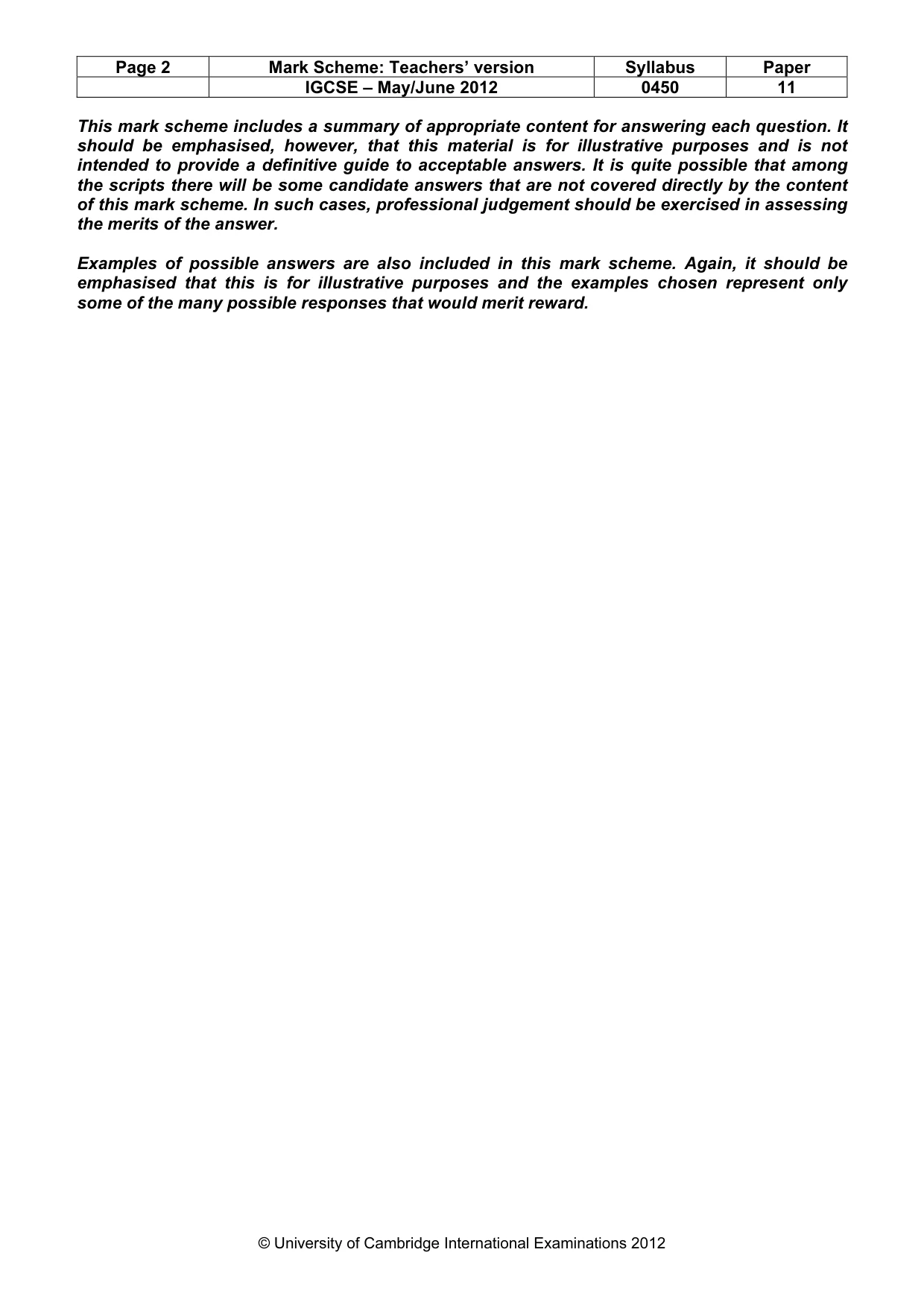 Mark scheme, page 2 of 12