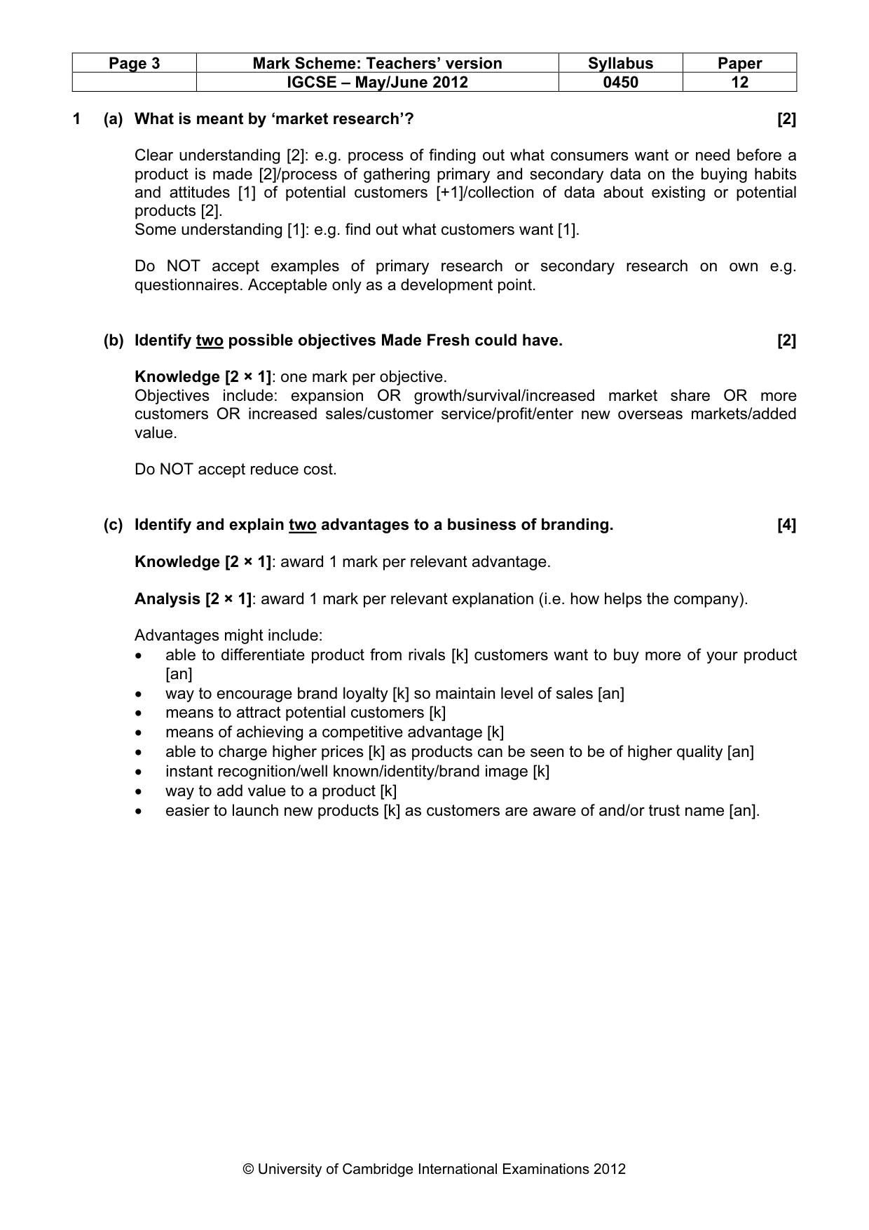 Mark scheme, page 3 of 14