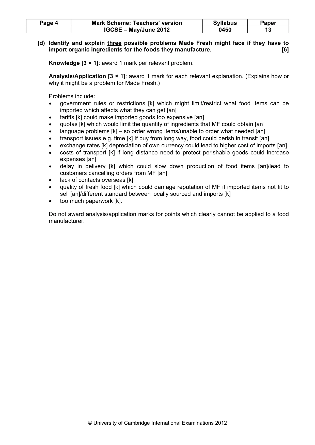 Mark scheme, page 4 of 14