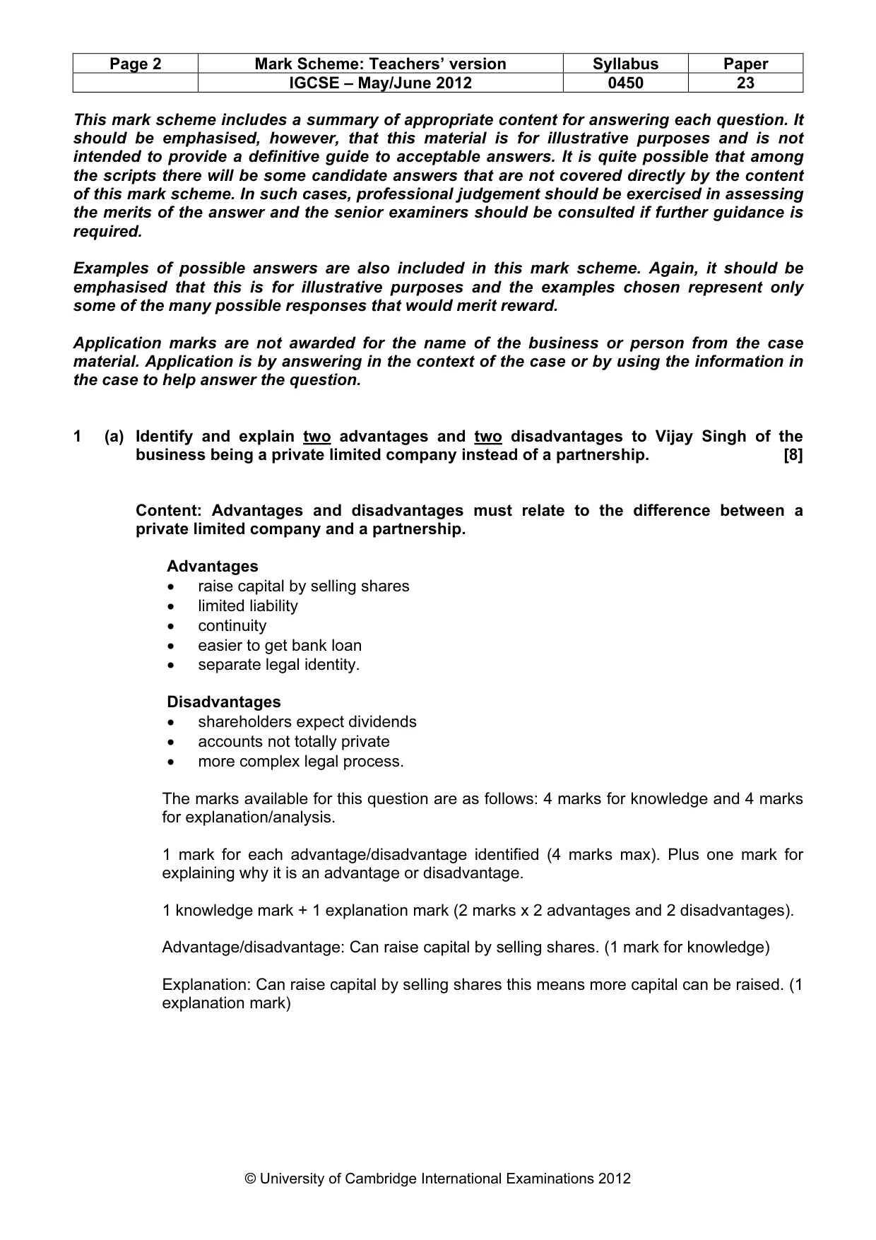 Mark scheme, page 2 of 12