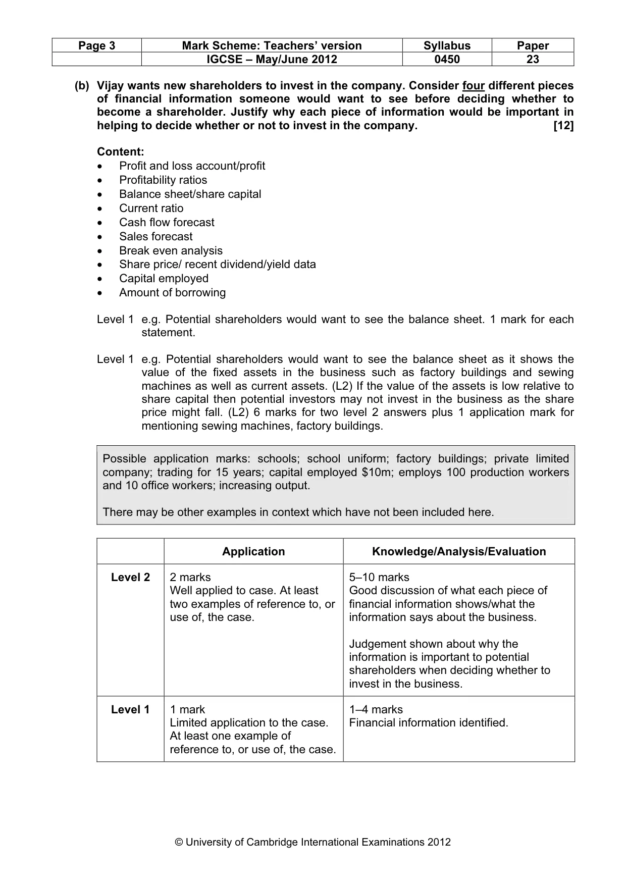 Mark scheme, page 3 of 12