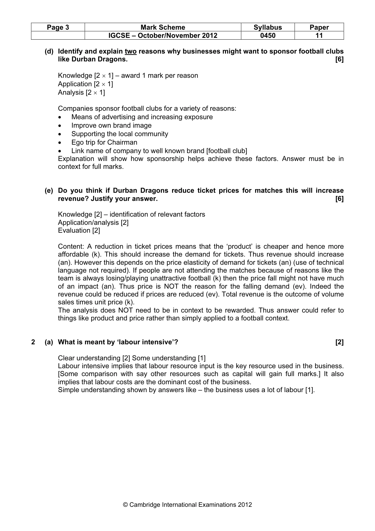 Mark scheme, page 3 of 10