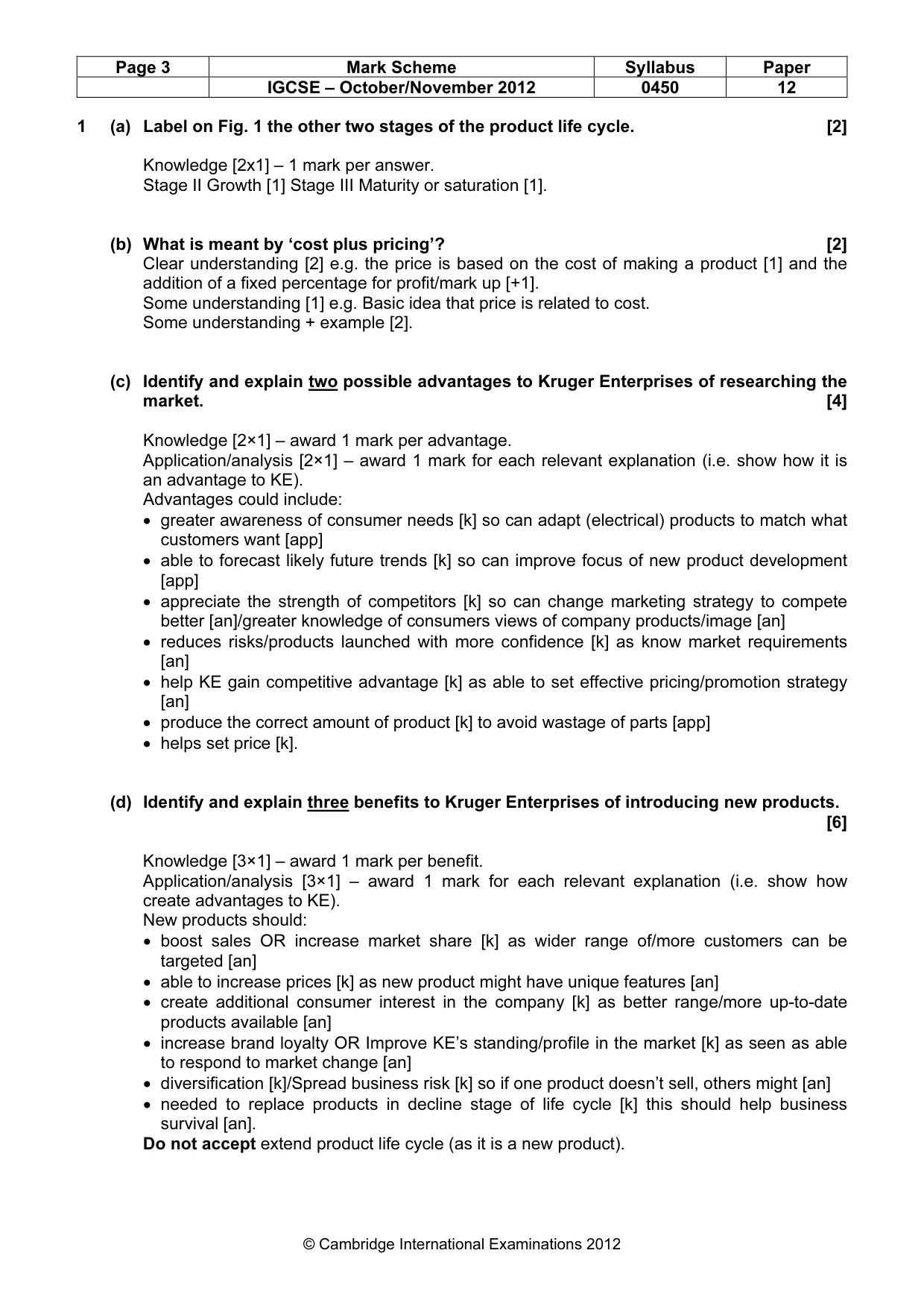 Mark scheme, page 3 of 10