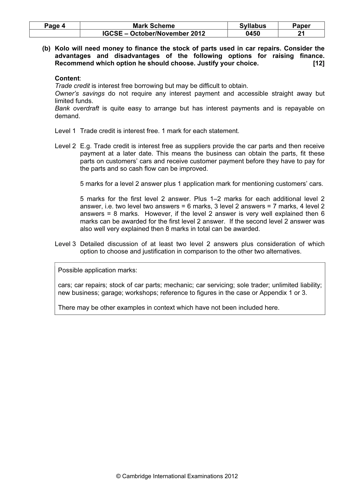 Mark scheme, page 4 of 15