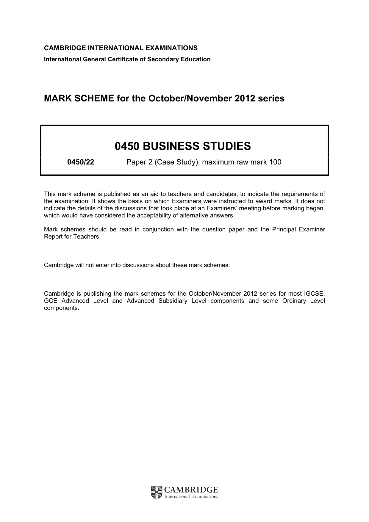 Mark scheme, page 1 of 14