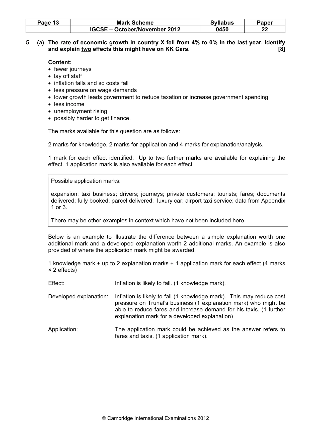 Mark scheme, page 13 of 14
