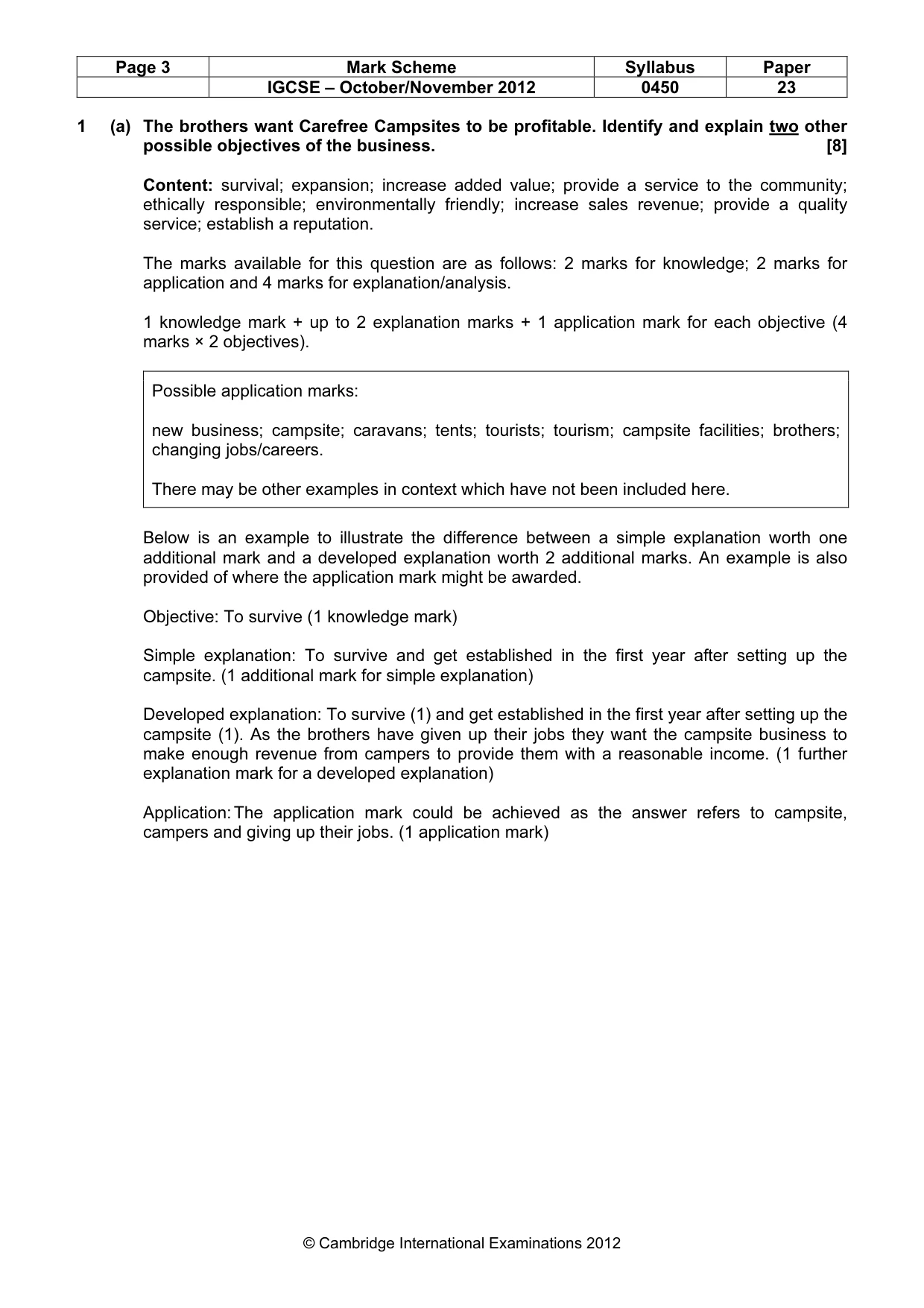Mark scheme, page 3 of 11