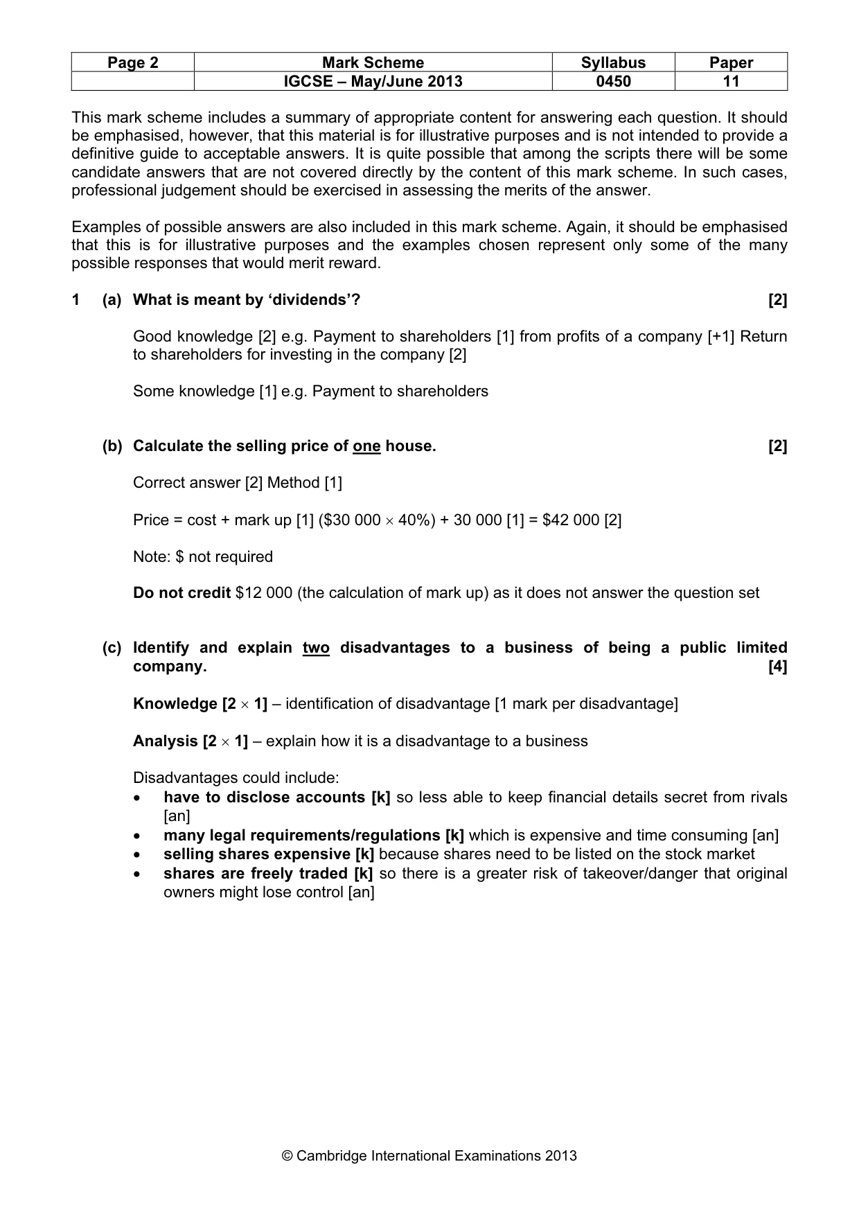 Mark scheme, page 2 of 11