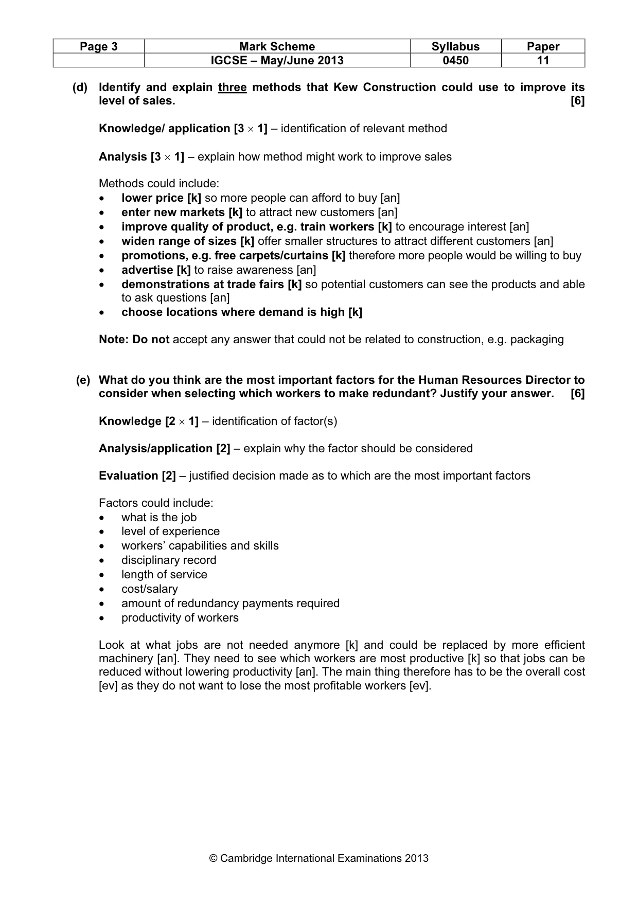 Mark scheme, page 3 of 11