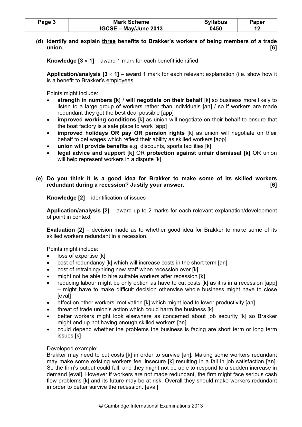 Mark scheme, page 3 of 11
