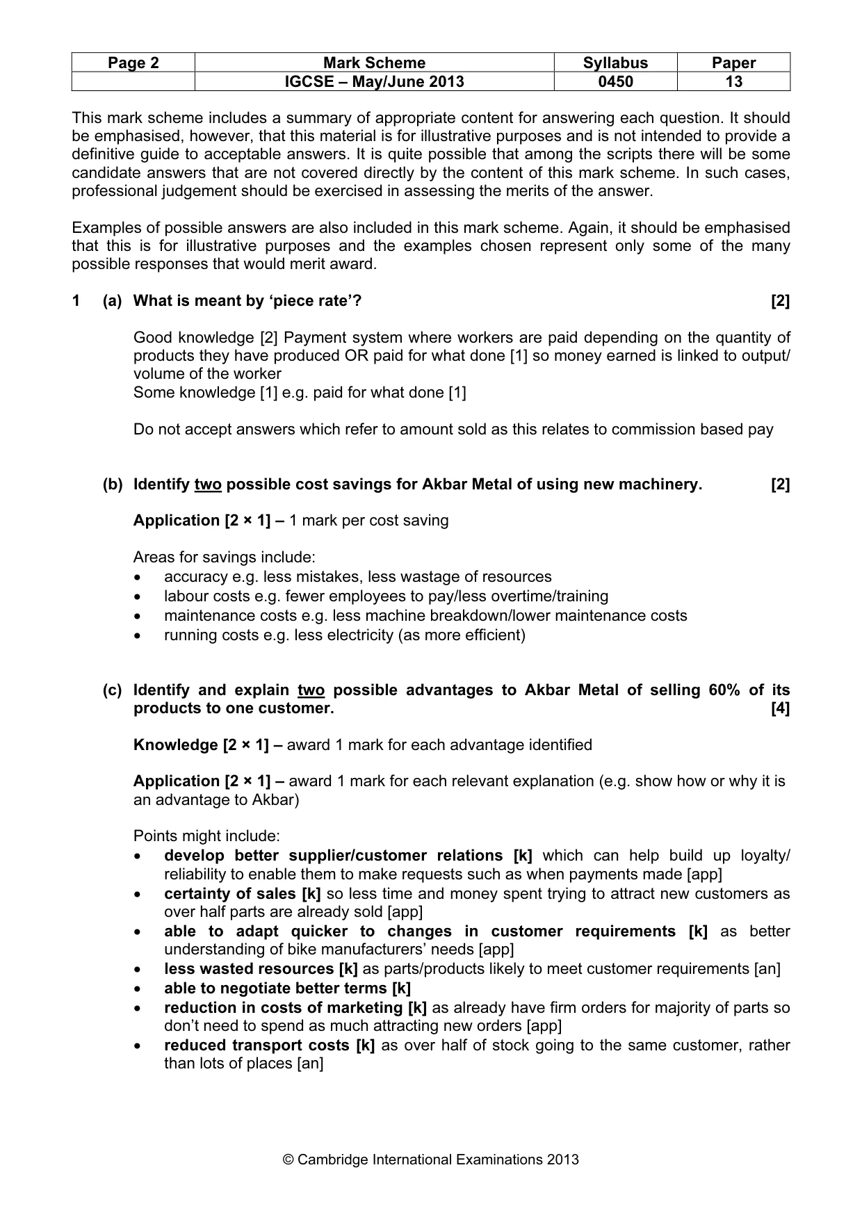 Mark scheme, page 2 of 11
