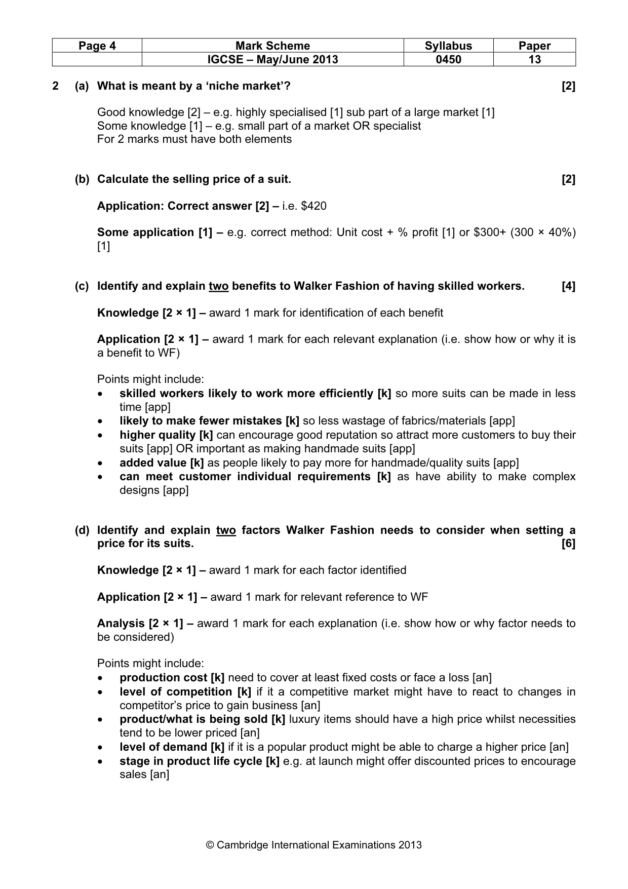 Mark scheme, page 4 of 11