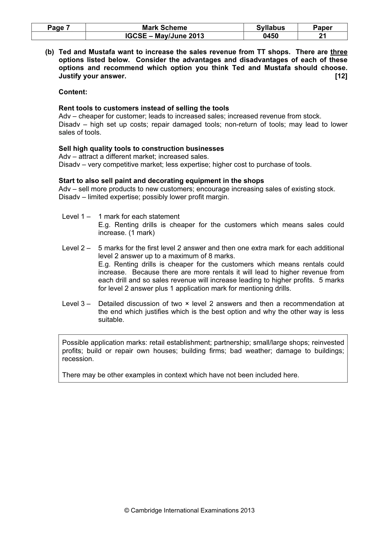 Mark scheme, page 7 of 16