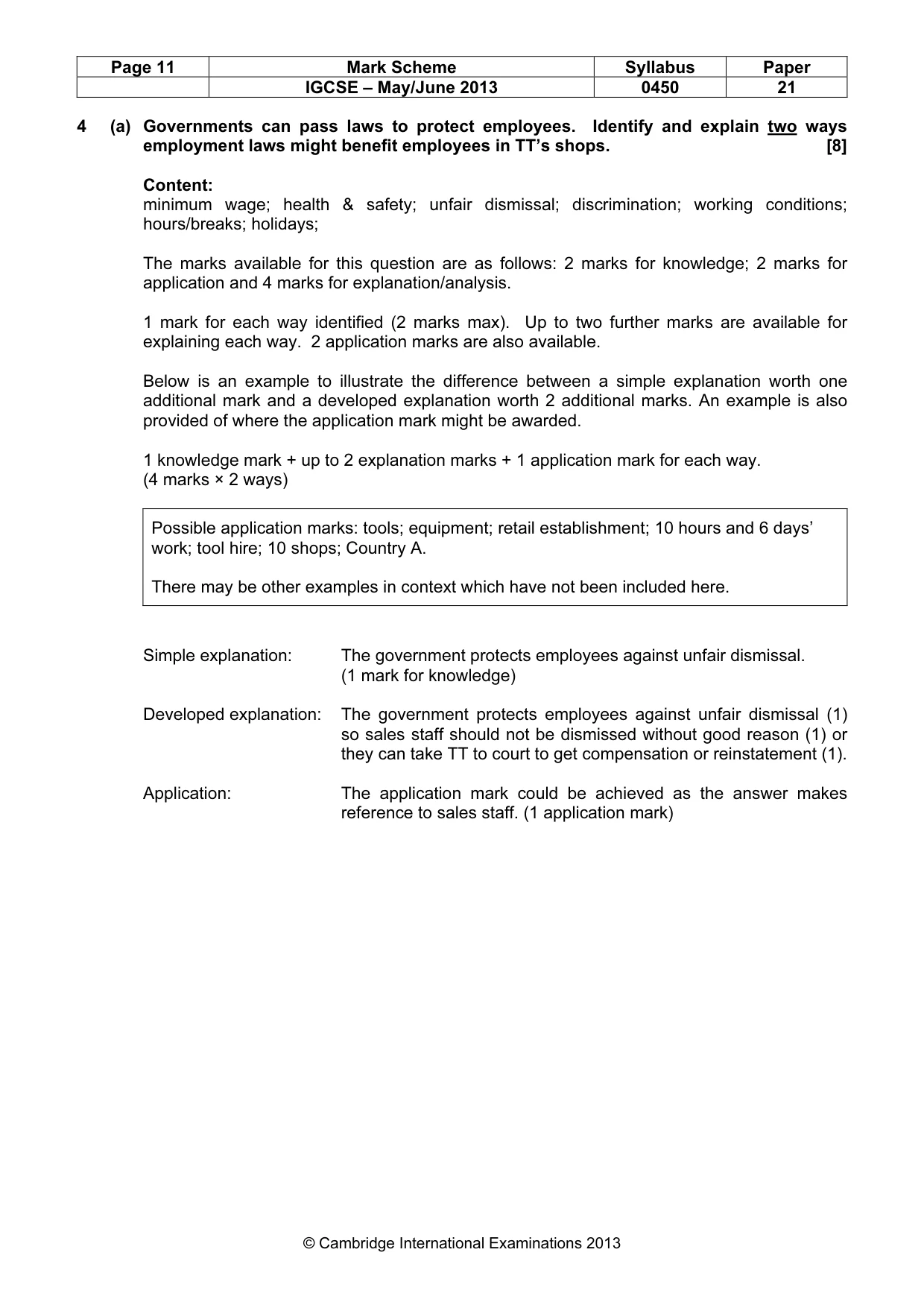 Mark scheme, page 11 of 16