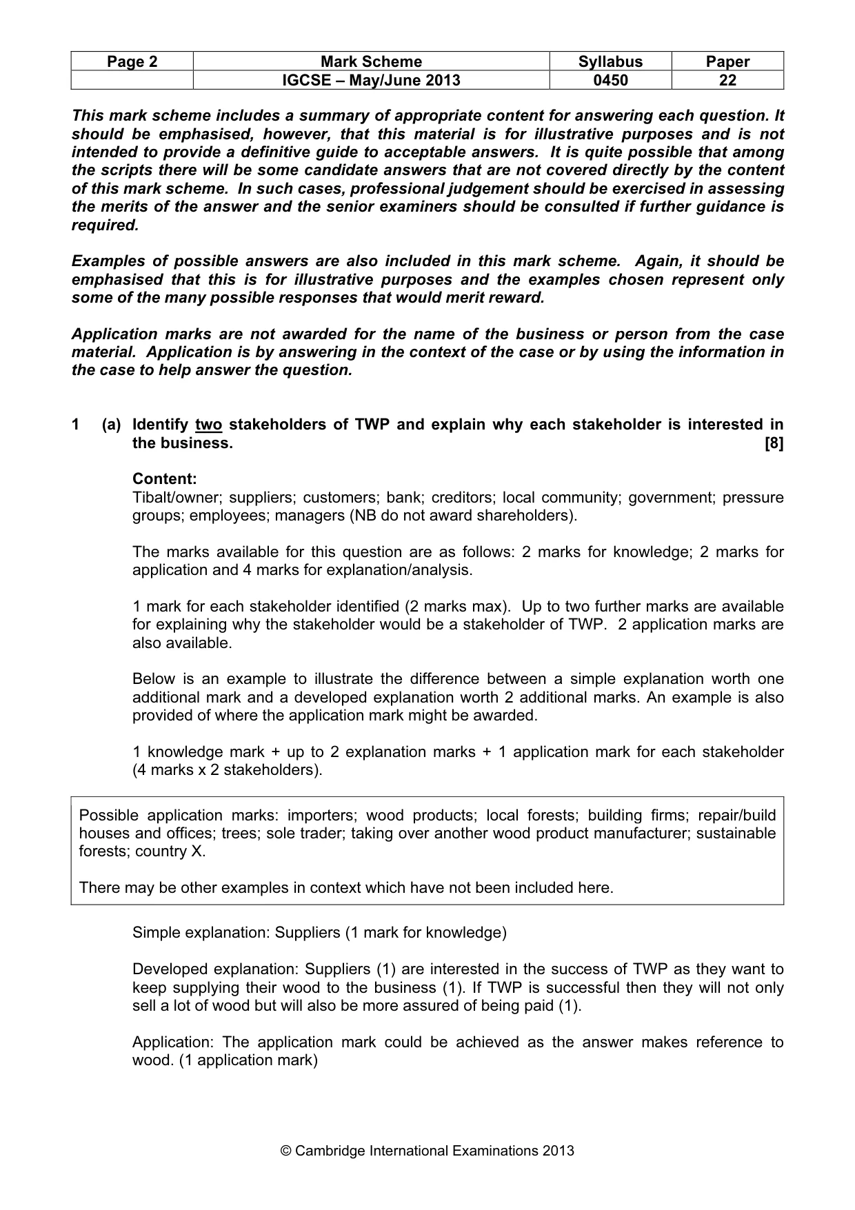 Mark scheme, page 2 of 10