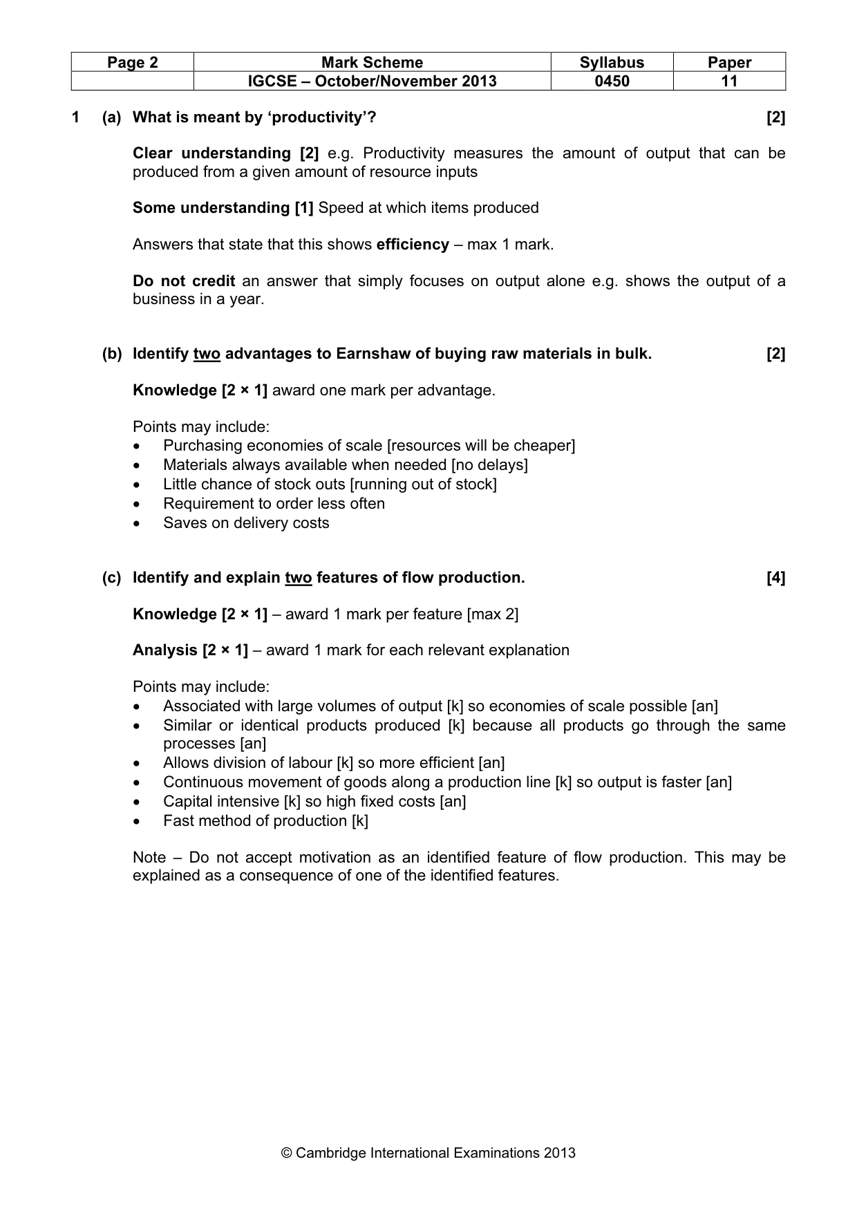 Mark scheme, page 2 of 11