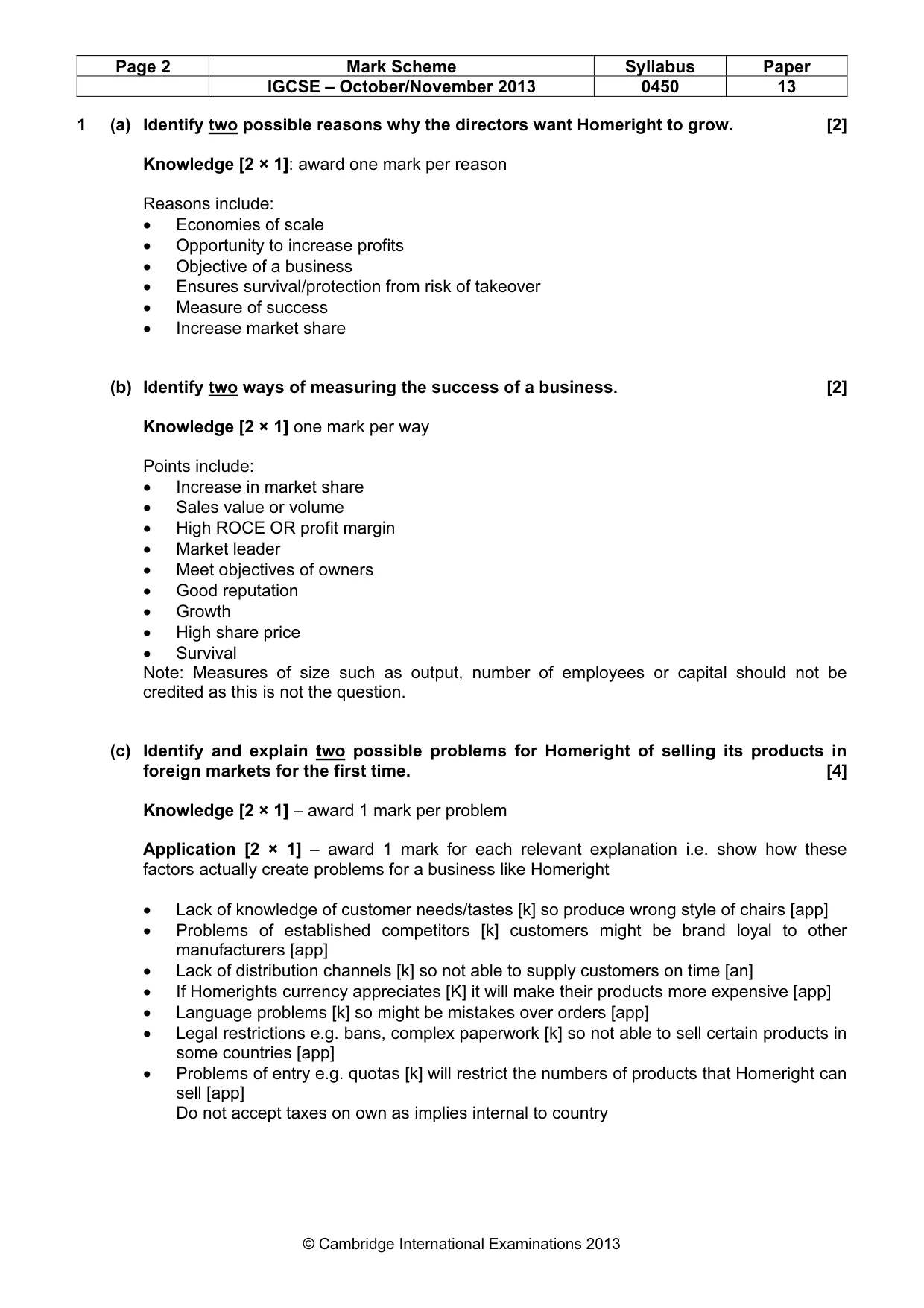 Mark scheme, page 2 of 10