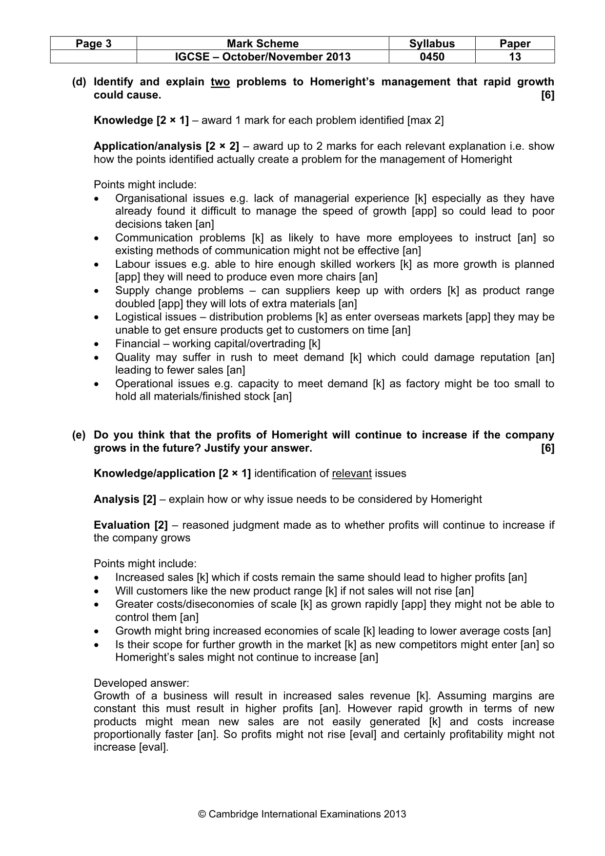 Mark scheme, page 3 of 10