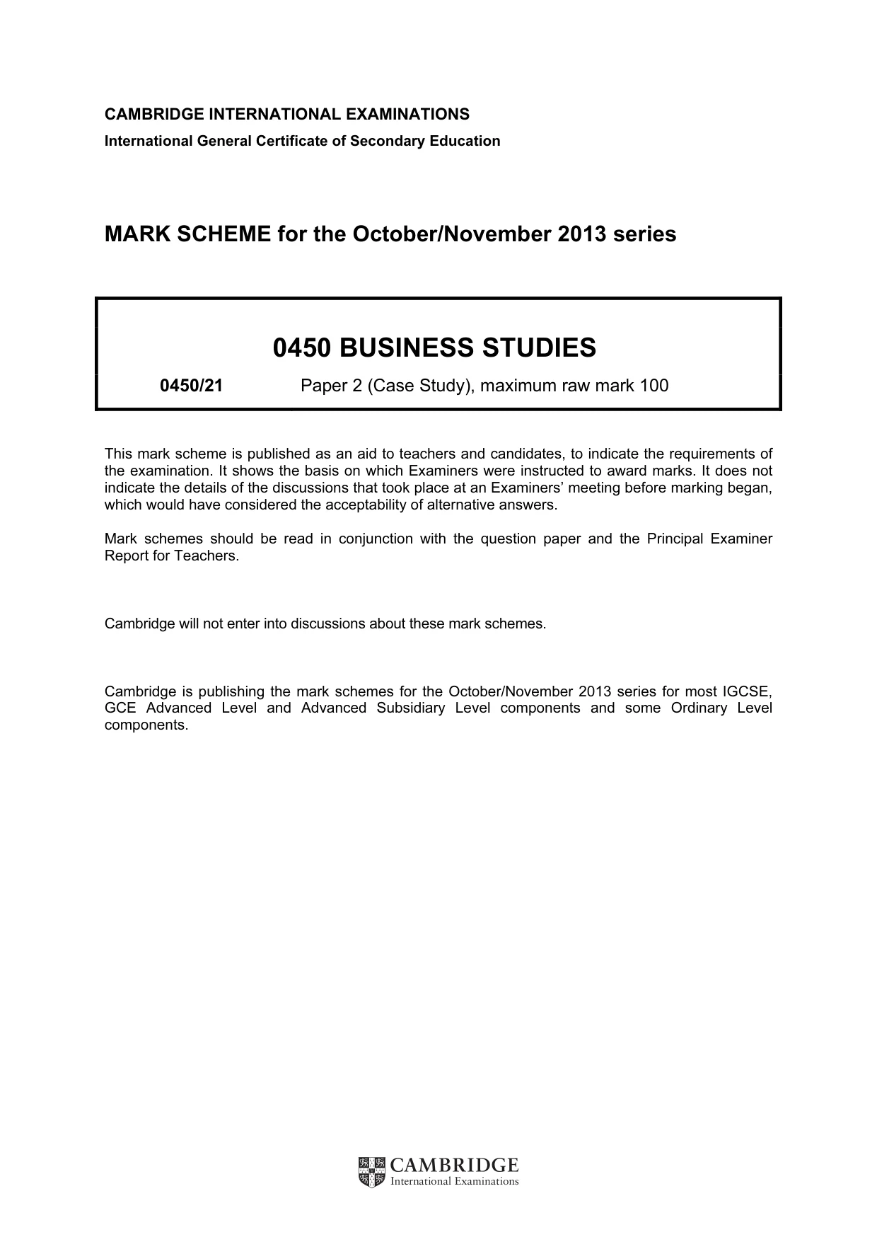 Mark scheme, page 1 of 16
