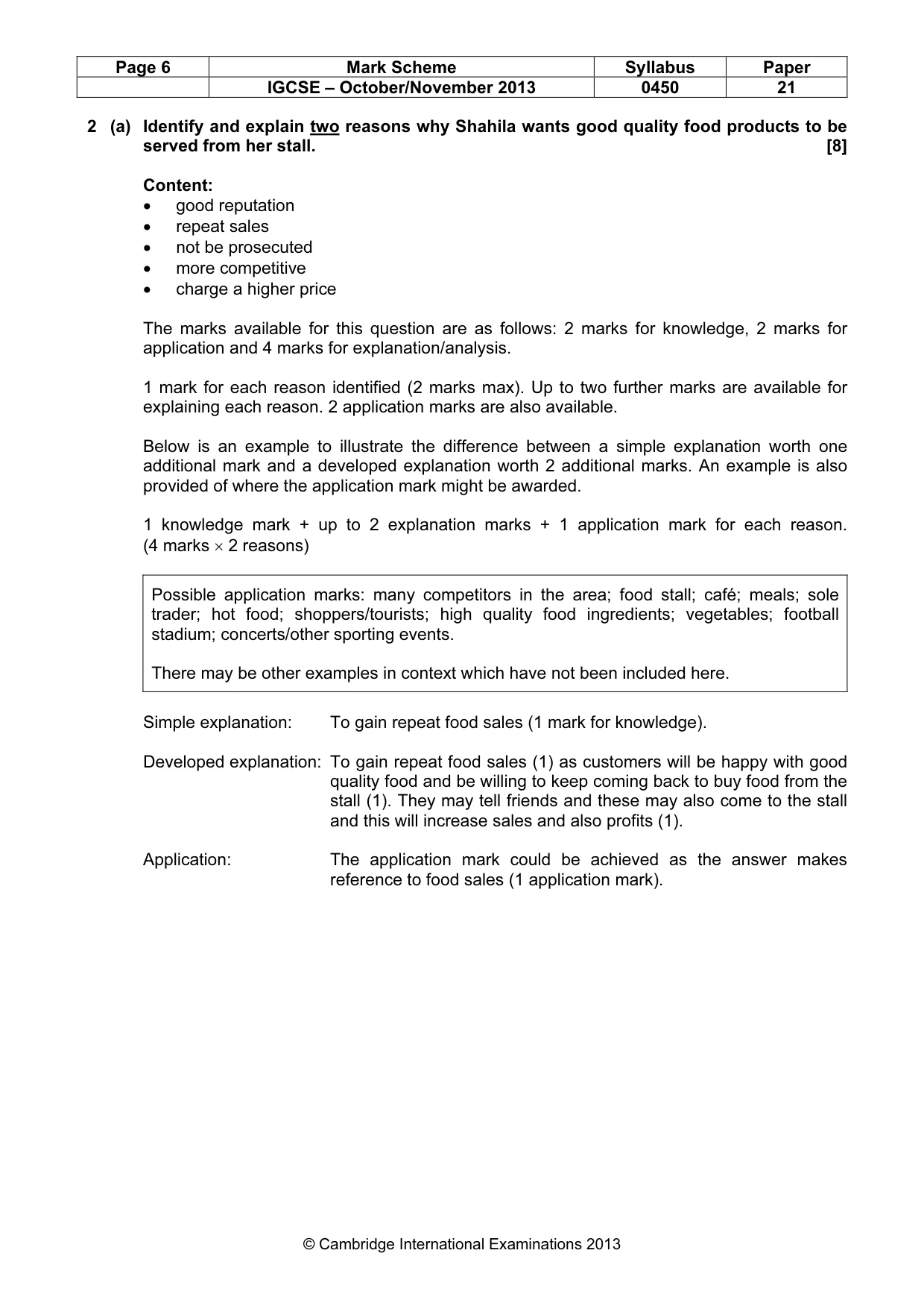 Mark scheme, page 6 of 16