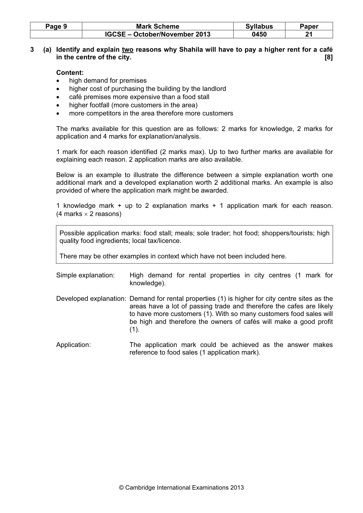 Mark scheme, page 9 of 16