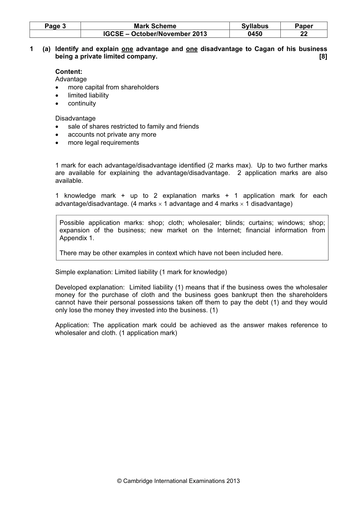 Mark scheme, page 3 of 14