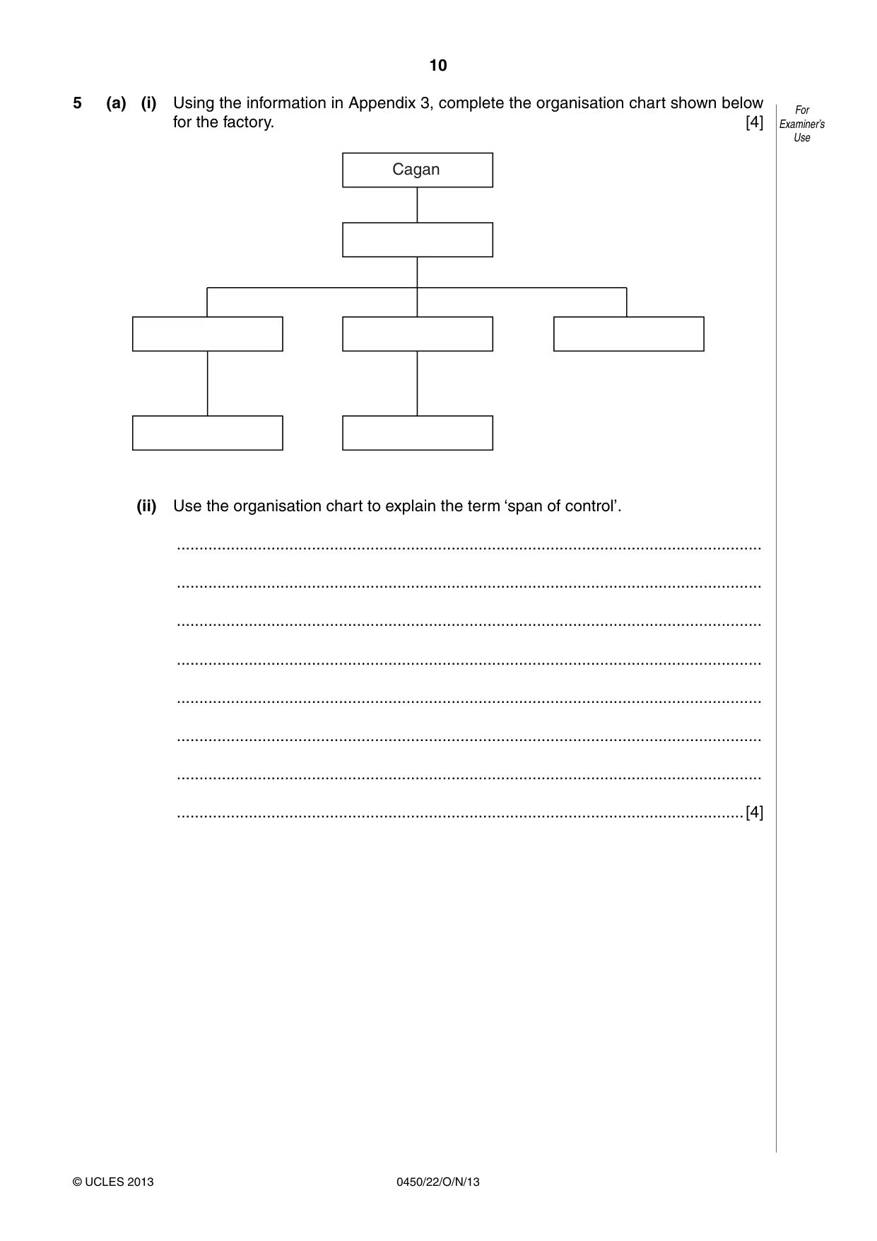 Cambridge IGCSE Business Studies 0450 2013 Oct/Nov Paper 2 · Variant 2 question paper, page 10 of 12