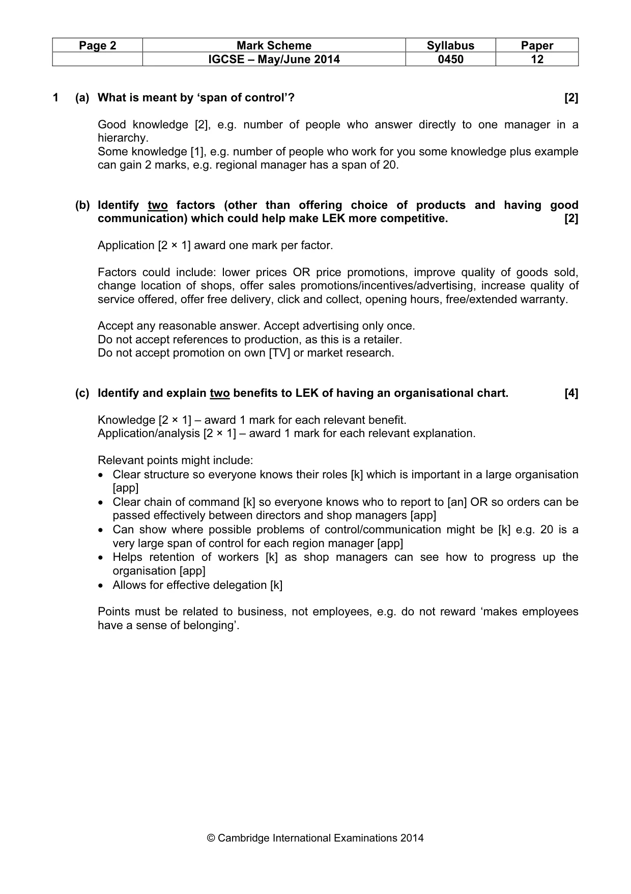 Mark scheme, page 2 of 10