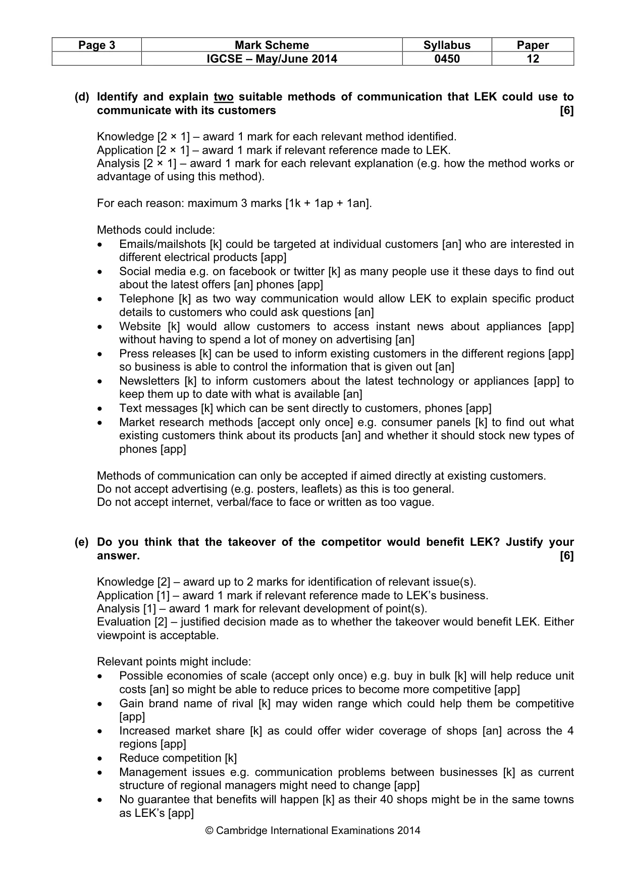 Mark scheme, page 3 of 10