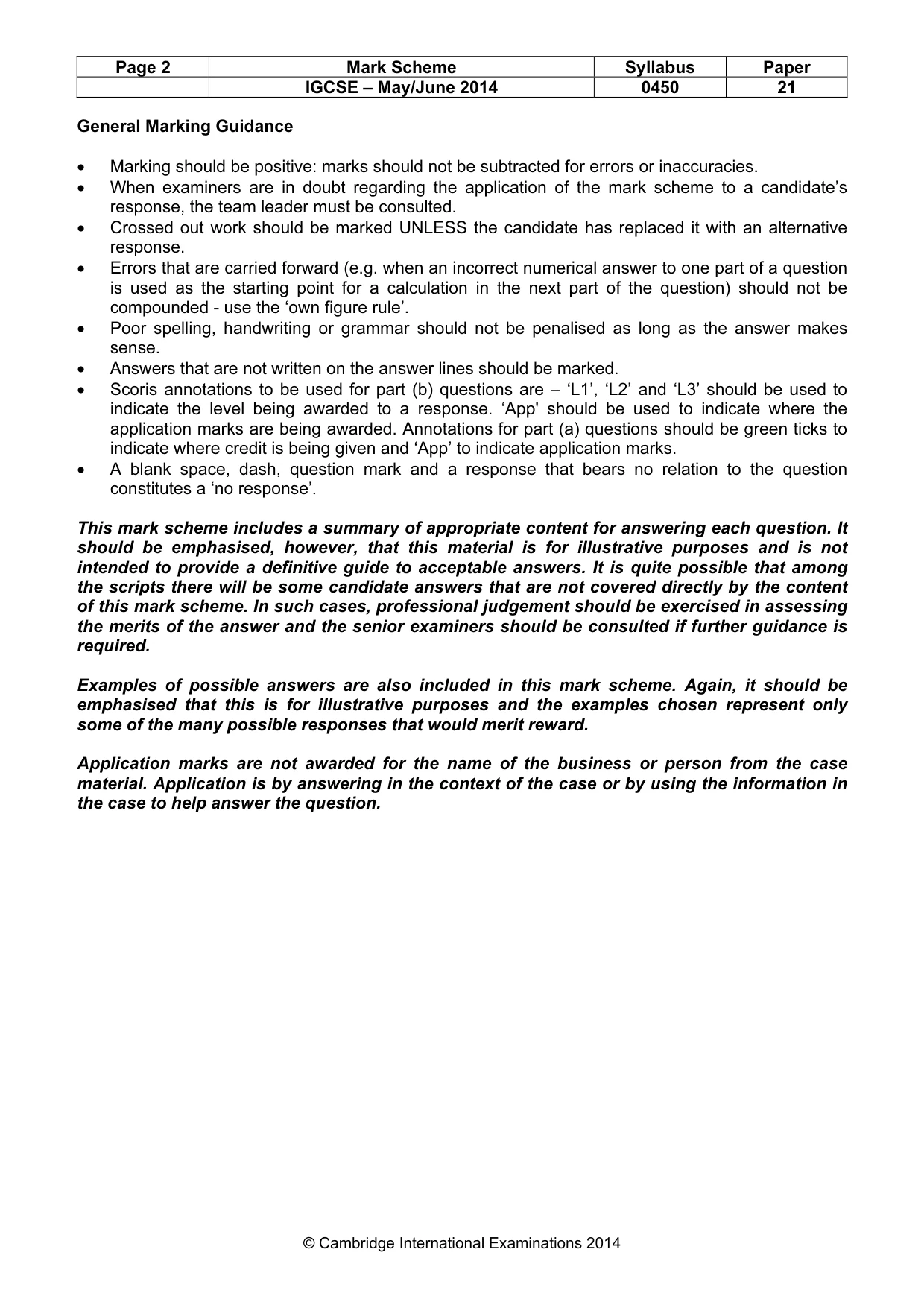 Mark scheme, page 2 of 13