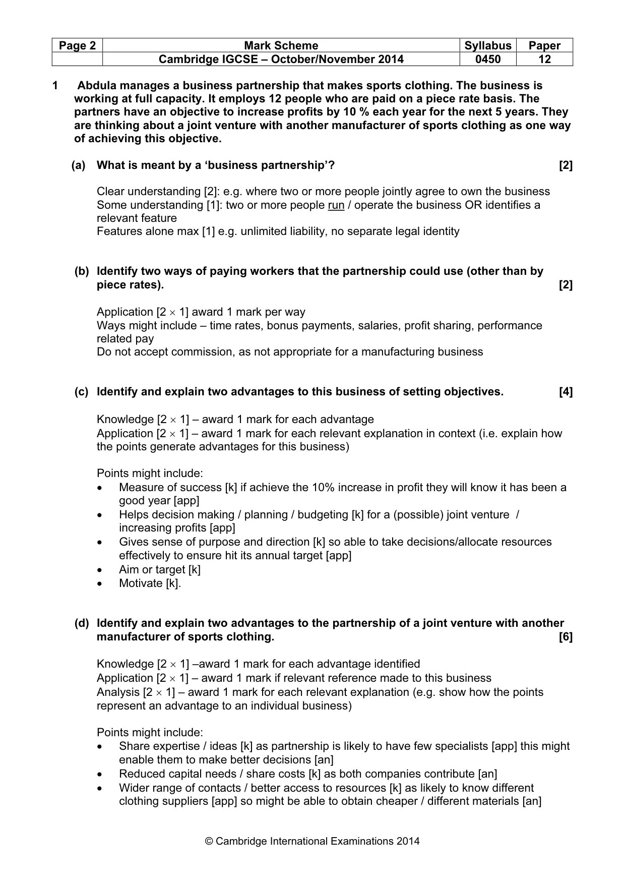 Mark scheme, page 2 of 12