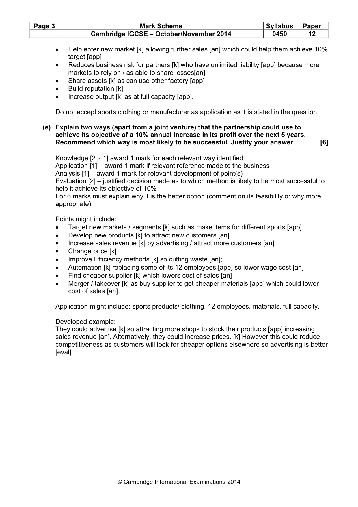 Mark scheme, page 3 of 12
