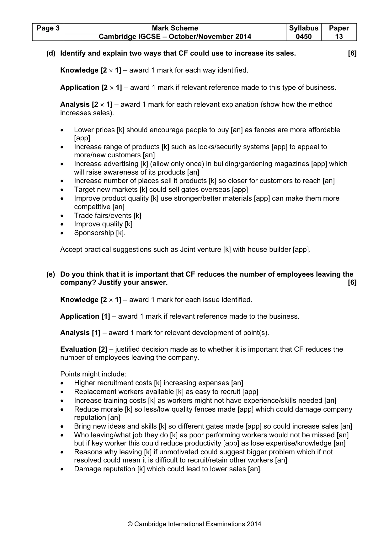 Mark scheme, page 3 of 11