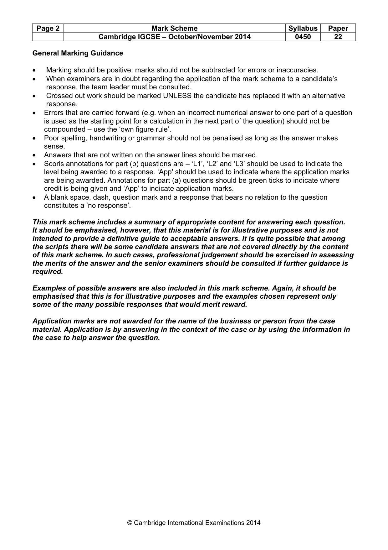 Mark scheme, page 2 of 12