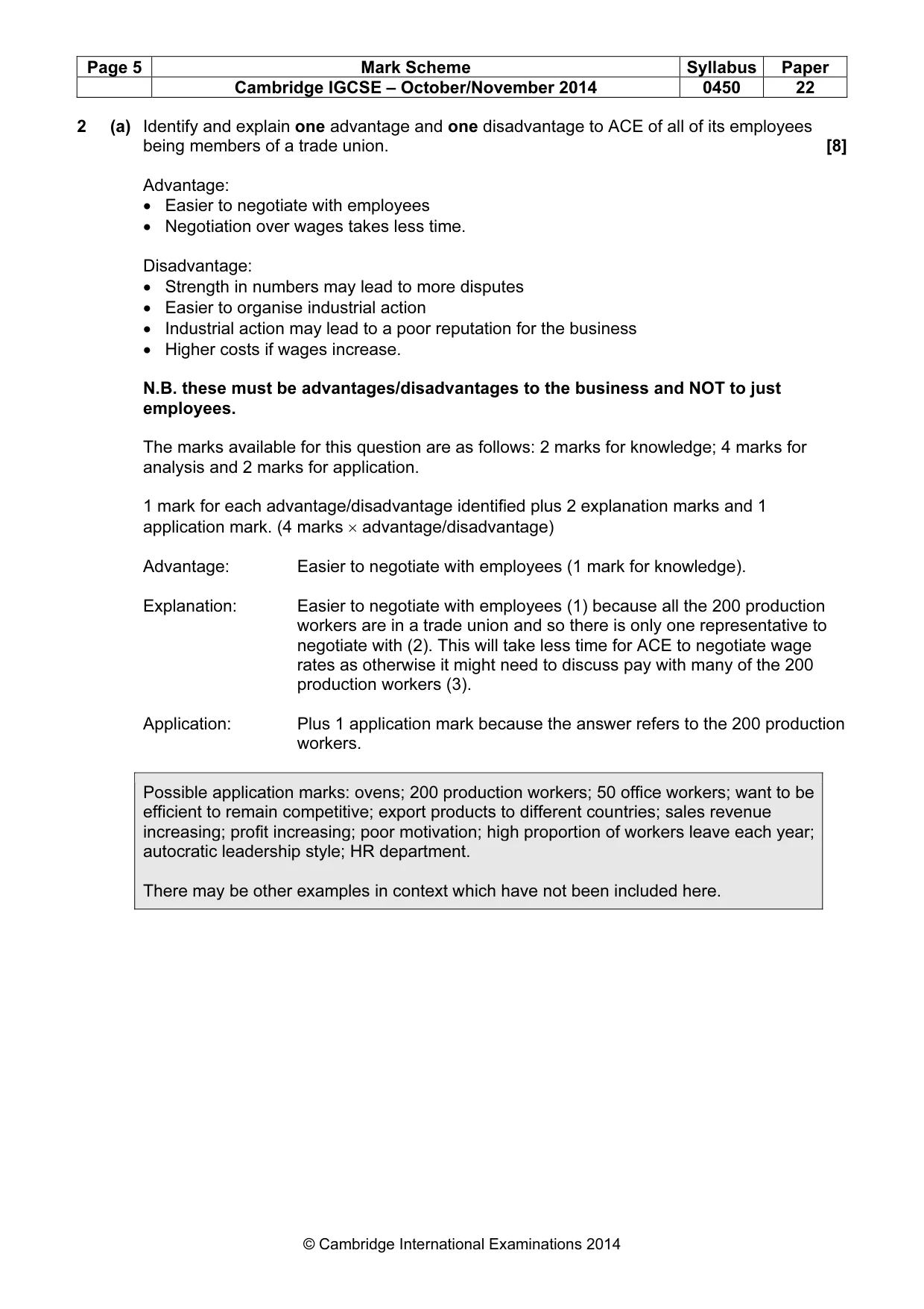 Mark scheme, page 5 of 12