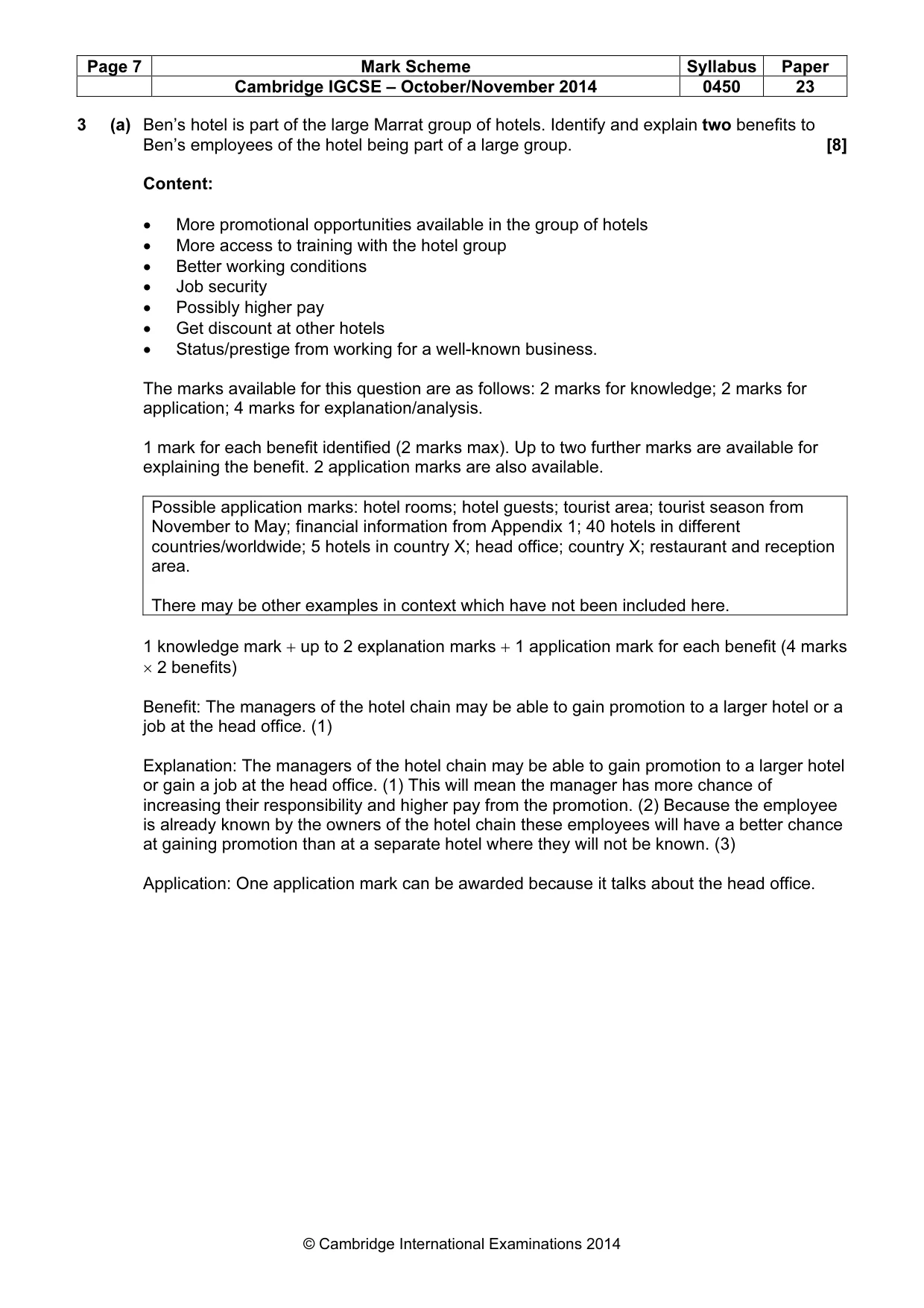 Mark scheme, page 7 of 12