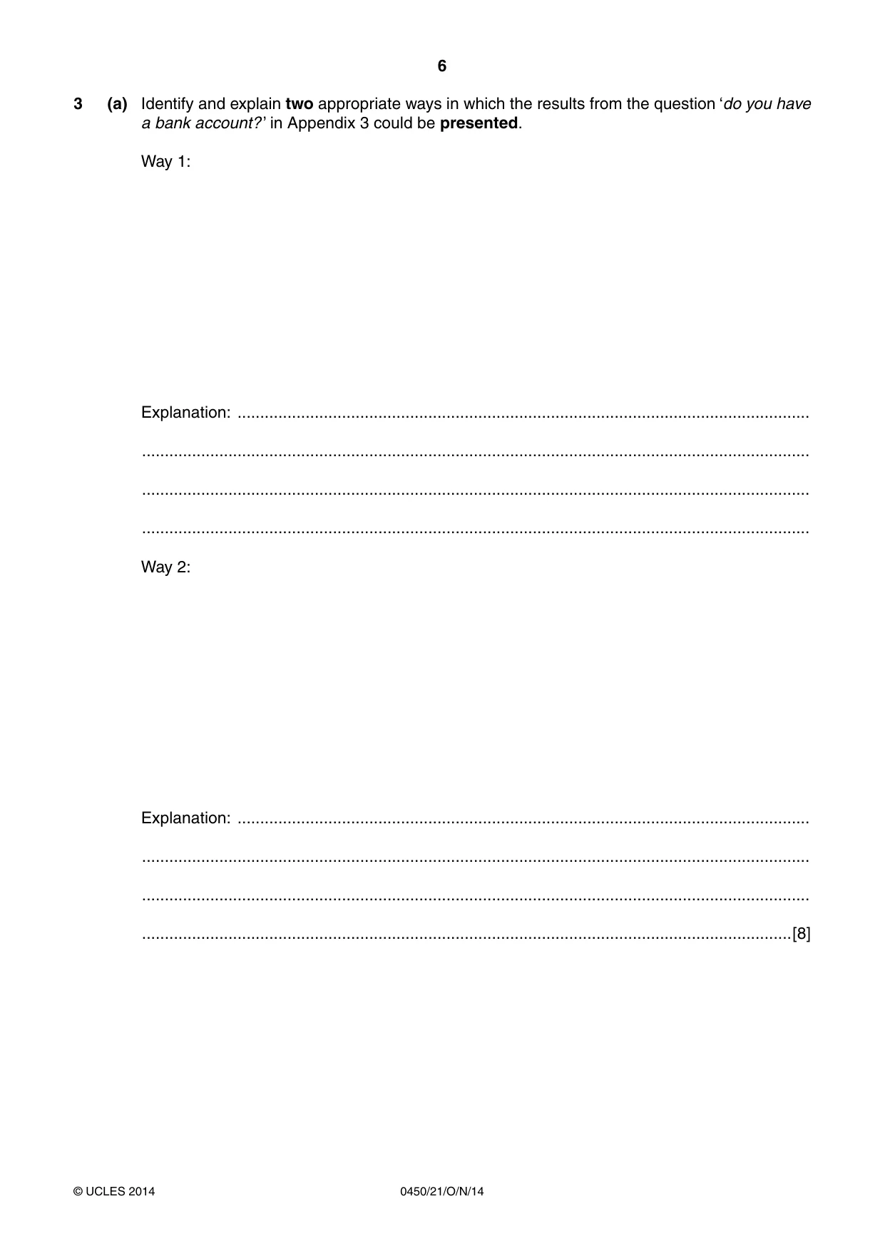Cambridge IGCSE Business Studies 0450 2014 Oct/Nov Paper 2 · Variant 1 question paper, page 6 of 12