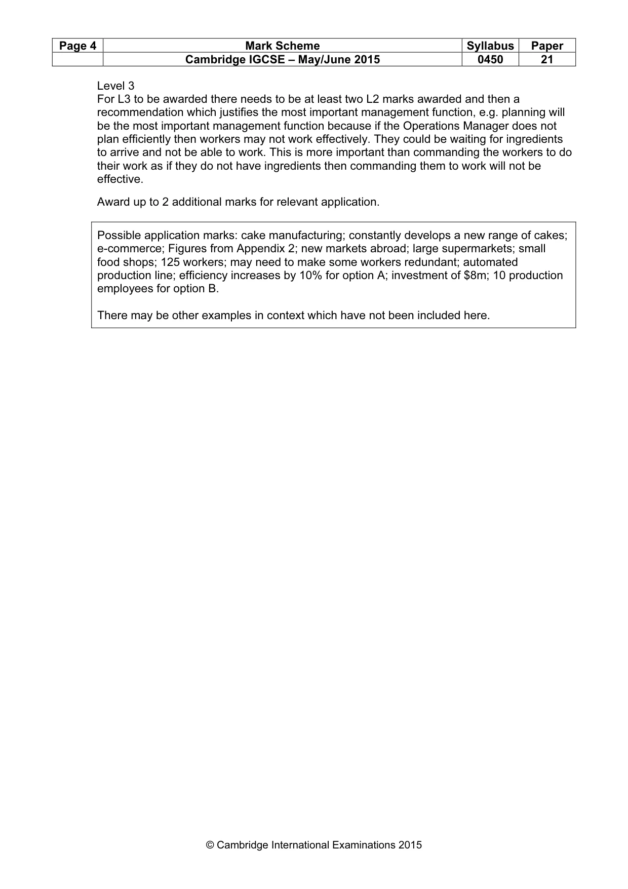 Mark scheme, page 4 of 11