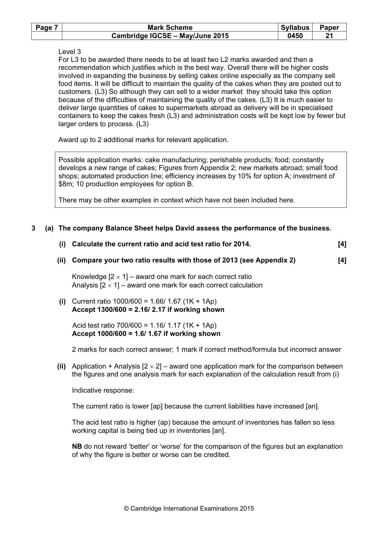 Mark scheme, page 7 of 11
