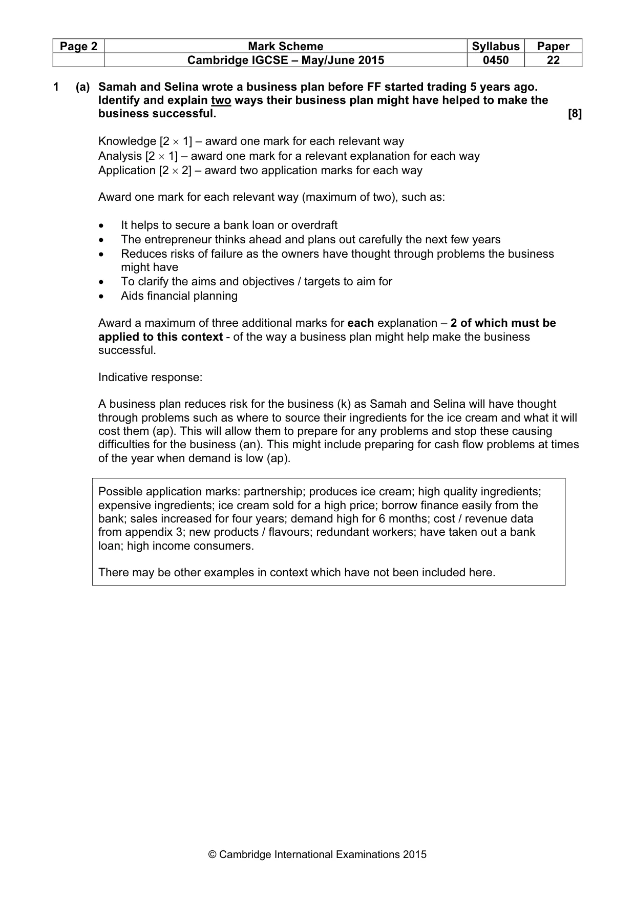 Mark scheme, page 2 of 10