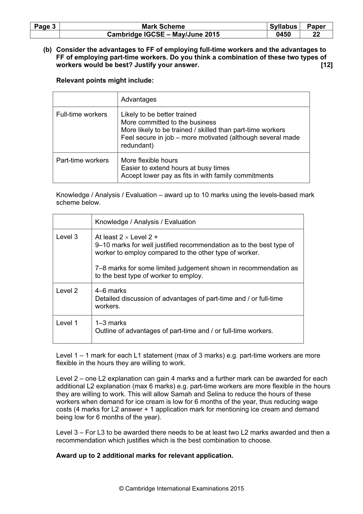 Mark scheme, page 3 of 10