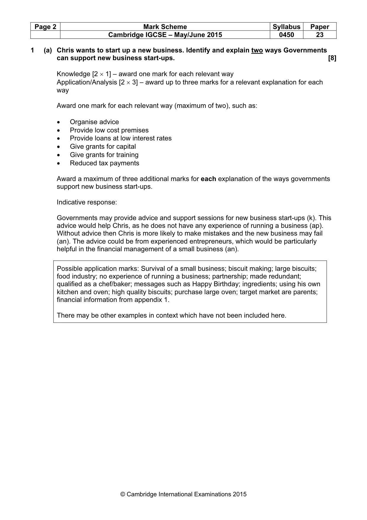 Mark scheme, page 2 of 9