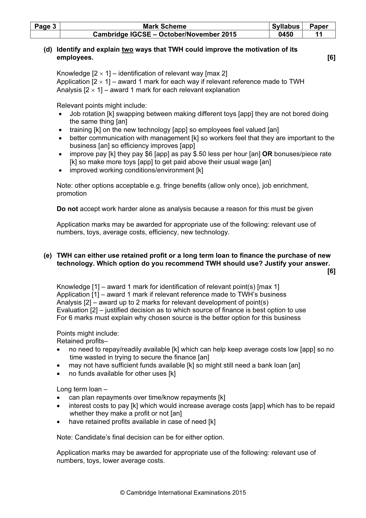 Mark scheme, page 3 of 10